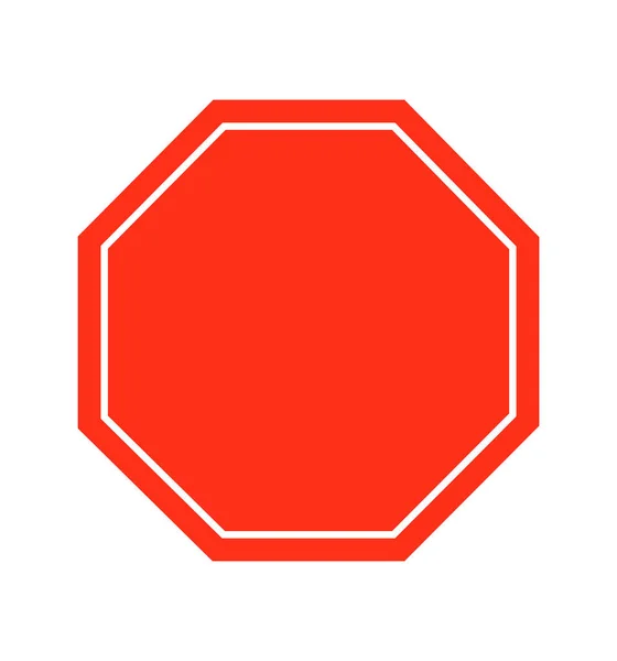 Blank Stop signe vectoriel signe vectoriel vecteur sur blanc — Image vectorielle