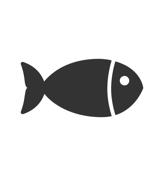 Icono de pescado vector ilustración eps10 plano aislado — Archivo Imágenes Vectoriales