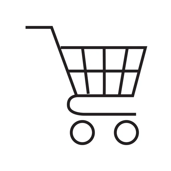 Carrito de compras icono línea vector ilustración aislado — Vector de stock