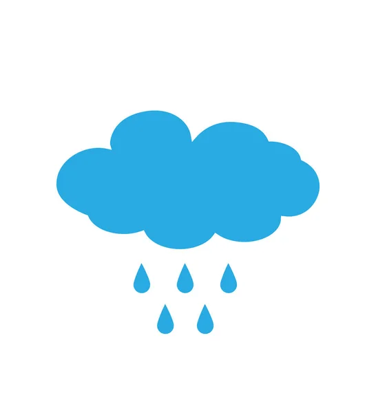 Icona pioggia Nuvola Blu isolato sul segno tempesta sfondo. meteo concetto vettore pioggia simbolo per illustrazione progettazione sito web — Vettoriale Stock