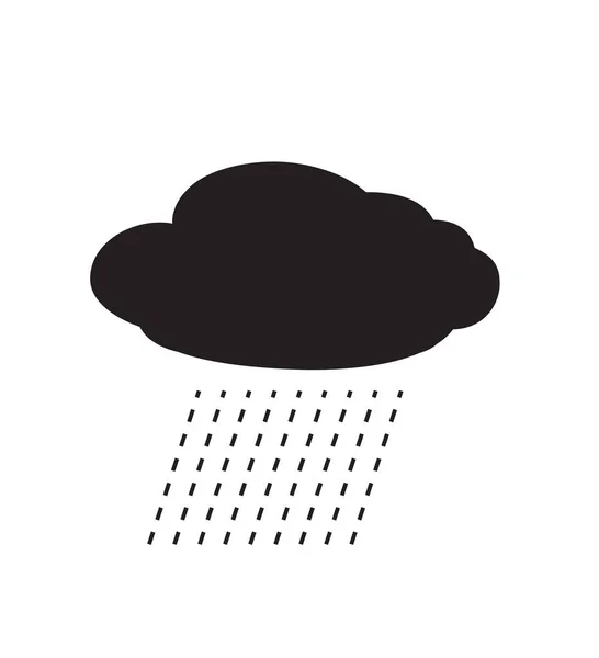 Icona pioggia isolata sul cartello temporale di sfondo. meteo concetto vettore pioggia simbolo per illustrazione progettazione sito web — Vettoriale Stock