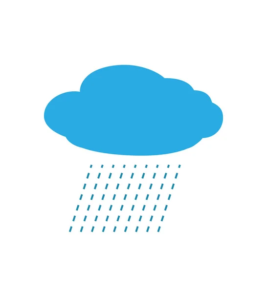 Icona piatta pioggia su sfondo bianco illustrazione vettoriale isolato su bianco — Vettoriale Stock