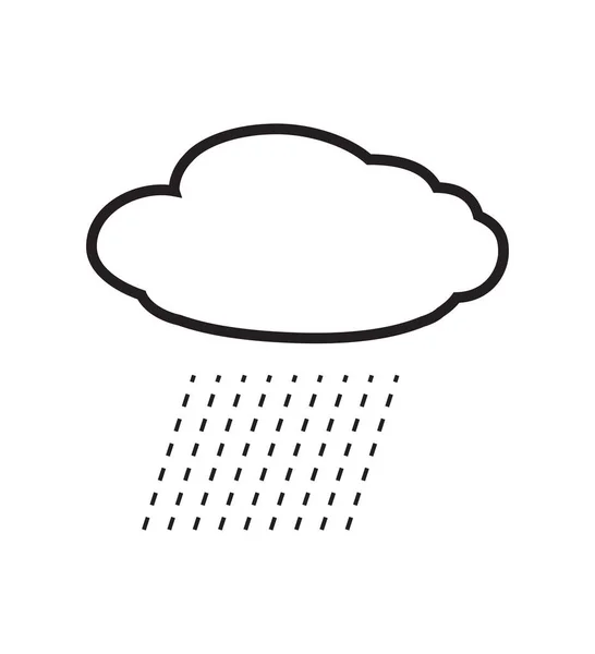 Linea icona pioggia isolata sul segno tempesta sfondo. meteo concetto vettore pioggia simbolo per illustrazione progettazione sito web — Vettoriale Stock