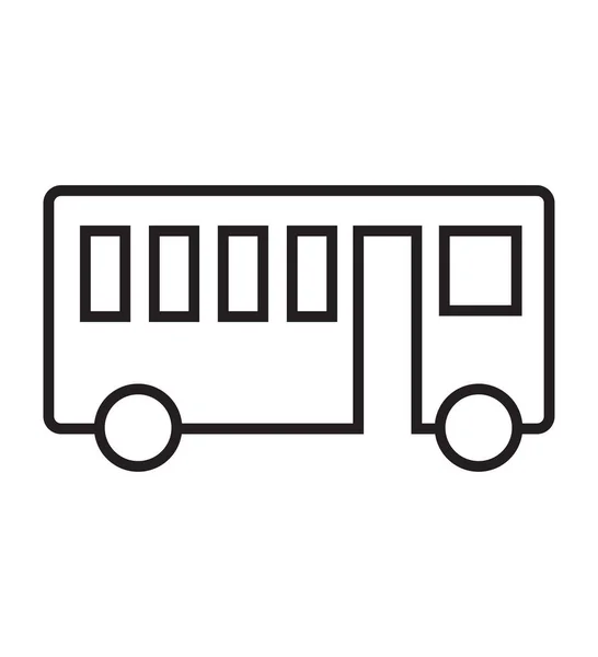 Icône vectorielle de bus en style linéaire pictogramme d'illustration isolé sur fond blanc — Image vectorielle