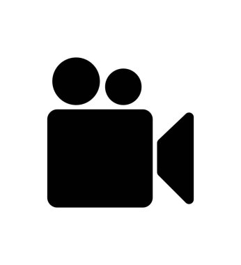 Video kamera simgesi duraklat simge vektörü beyaz ep 10 üzerinde izole