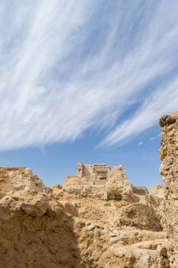 Mısır'daki eski kasaba Siwa oasis Amun Oracle Tapınağı