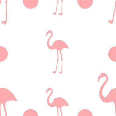 pembe bir arka plan üzerinde flamingolar seamless modeli.