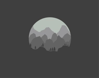 dağlar manzara doğa karanlık bir arka plan üzerinde