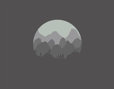 dağlar manzara doğa karanlık bir arka plan üzerinde.