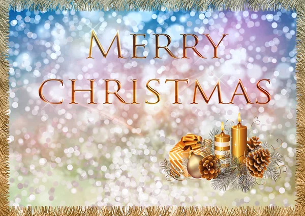 Merry Christmas and happy New year greeting card. — Stock Photo, Image