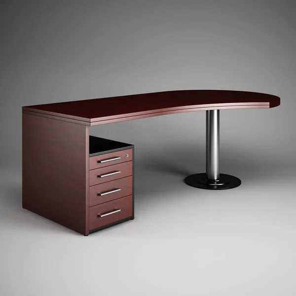 Office Furniture Comfortable Modern Desk Visualization — Stock Photo, Image