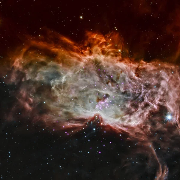 Ein Sternenhaufen Einer Spiralgalaxie Universum Vor Dunklem Hintergrund — Stockfoto