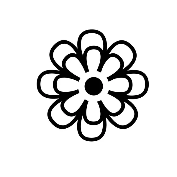 Virág Ikon Divatos Modern Szimbólum Grafikai Web Design Színe Fekete — Stock Fotó