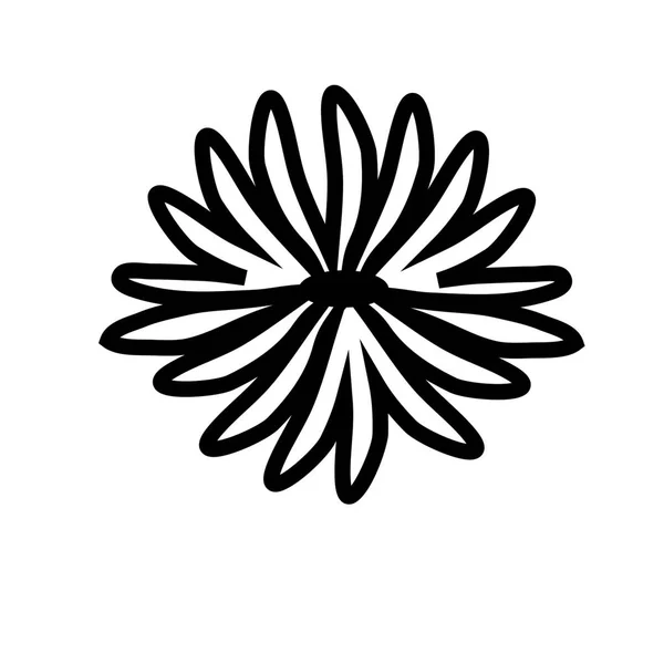 Flower Icon Fashionable Modern Symbol Graphic Web Design Color Black — Stock Photo, Image
