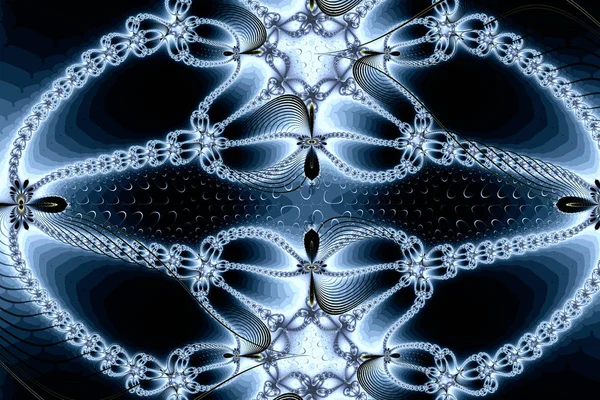 Fractal Afbeelding Een Lichte Achtergrond Gekleurde Lijnen Ingewikkeld Geweven Een — Stockfoto