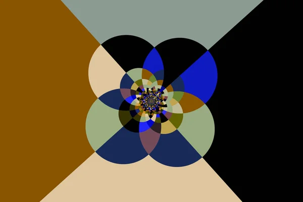 Illustration Belle Image Des Structures Fractales Sous Forme Cercles Multicolores — Photo