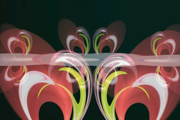 Fantasia padrão abstrato brilhante com formas ovais — Fotografia de Stock