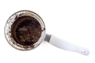 Kahve yapmak için Kirli Türk, üst manzara.