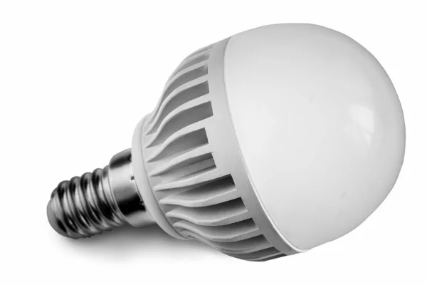 Beyaz arkaplanda elektrik enerjisi tasarrufu lambası. — Stok fotoğraf