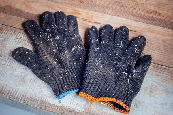 Sarung tangan kapas untuk melindungi tangan saat bekerja. — Stok Foto