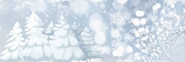 Kış manzaralı bir Noel tebrik kartı arkaplanı.