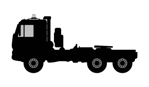 Silhouette saddle truck. — Stock Vector