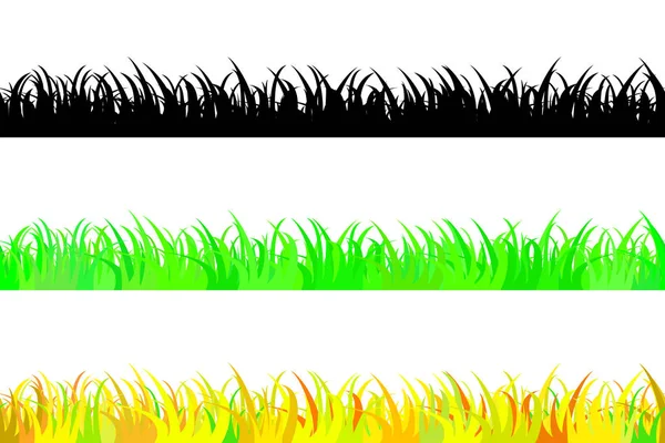 Set of seamless the grass. — Stock Vector