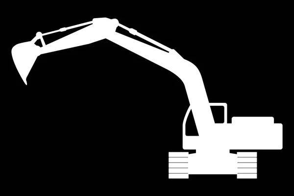 Silhouette the excavate. — Stock Vector