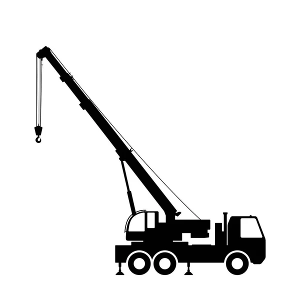 Beyaz arka planda Crane Silueti.