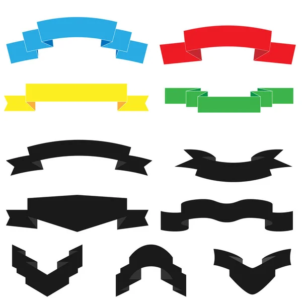 Set Vector Ribbons — Stock Vector