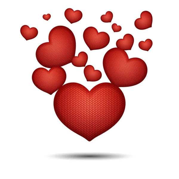 Branco Corações Cartão Saudação Dia Dos Namorados — Fotografia de Stock