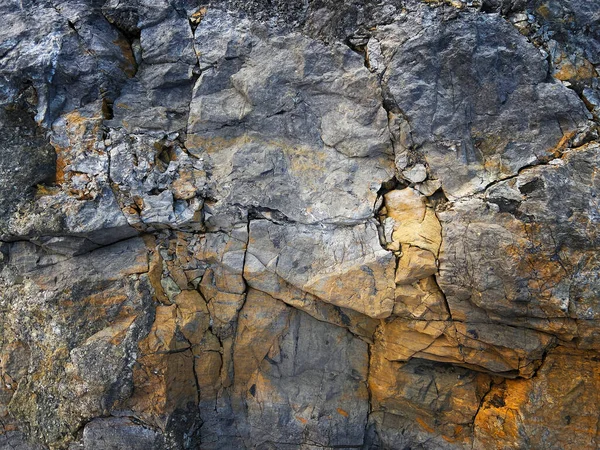 Pedra Textura Rocha Rústica Cor Cinza — Fotografia de Stock