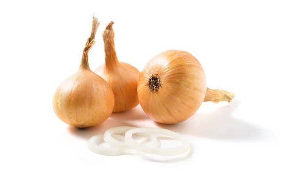 Onion Onion Slices White Background — ストック写真