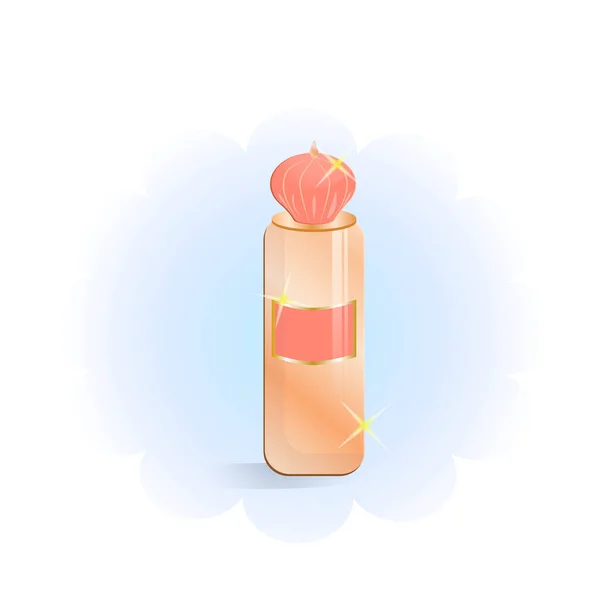 Flacon Isolé Parfum Sur Fond Blanc Cartoon Style Scintillement Sur — Image vectorielle