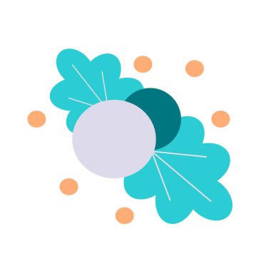 Bir illüstrasyon veya metin için arkaplan beyaz bir arkaplan üzerinde izole edilir. Çok renkli daireler ve yapraklar. Bir yazının kapağı ya da bir resim ya da metin için arka plan olarak kullan.