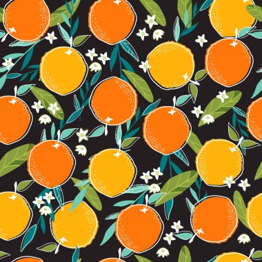 parlak turuncu ile Seamless modeli