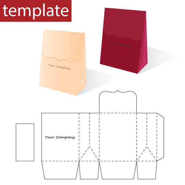 Розничная бумажная сумка с шаблоном Blueprint
.
