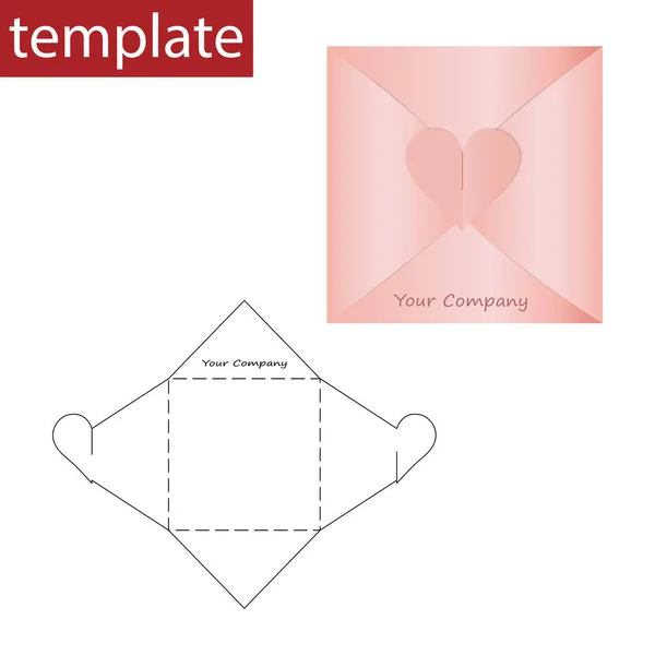 Retail Paper Envelope Template — Stock Vector