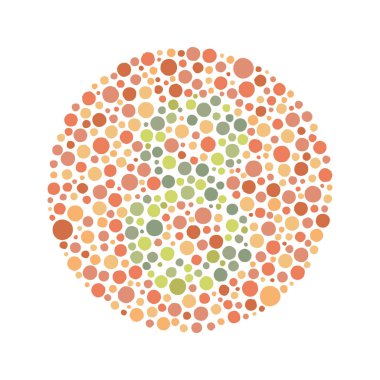 Red Green Color Blind Test Number 8 clipart