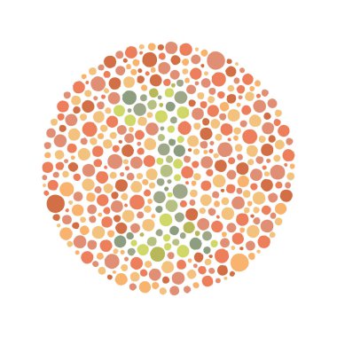 Red Green Color Blind Test Number 1 clipart