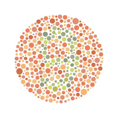 Red Green Color Blind Test Number 9 clipart