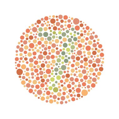 Red Green Color Blind Test Number 7 clipart
