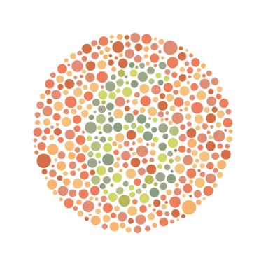 Red Green Color Blind Test Number 6 clipart