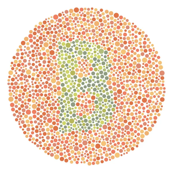 红色绿色盲测试上信字母 b — 图库矢量图片
