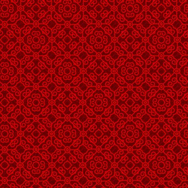 Vektör süsleme Dikişsiz desen duvar kağıdı, kırmızı renk ile geleneksel oryantal tarzda