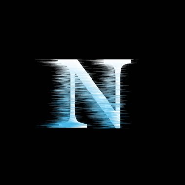 Hızlı hızlı Logo tasarım şablonu, ilk harf N vektör