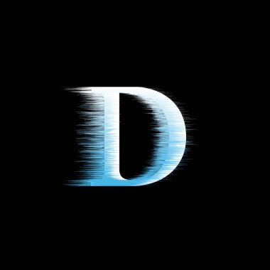 Hızlı hızlı Logo tasarım şablonu, ilk harf D vektör