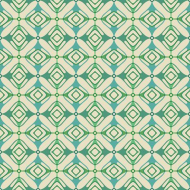 Vektör süsleme Dikişsiz desen duvar kağıdı, retro tarzı yeşil
