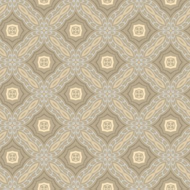 Vektör süsleme Dikişsiz desen duvar kağıdı, zarif pastel haki renk