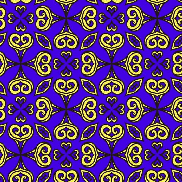 Векторный Орнамент Бесшовные Обои Шаблон Традиционный Восточный Стиль Цветом Фиолетовый — стоковый вектор